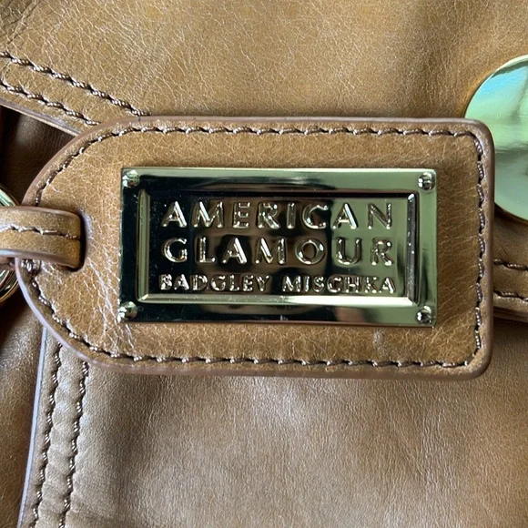 Badgley Mischka - camel leather purse - Picture 2 of 7